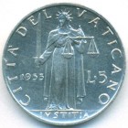 Ватикан, 5 лир 1953 год (AU)