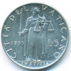 Ватикан, 5 лир 1953 год (AU)