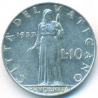 Ватикан, 10 лир 1953 год