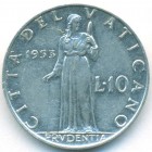 Ватикан, 10 лир 1953 год