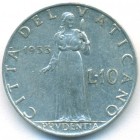 Ватикан, 10 лир 1953 год