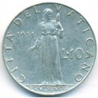Ватикан, 10 лир 1951 год
