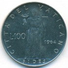 Ватикан, 100 лир 1964 год (AU)