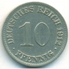 Германия, 10 пфеннигов 1912 год A