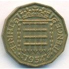 Великобритания, 3 пенса 1954 год