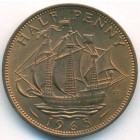 Великобритания, 1/2 пенни 1965 год (UNC)