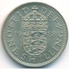 Великобритания, 1 шиллинг 1958 год (AU)