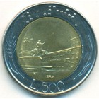 Италия, 500 лир 1984 год (UNC)