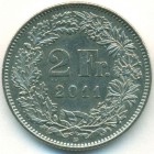 Швейцария, 2 франка 2011 год (AU)