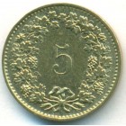 Швейцария, 5 раппенов 1983 год (UNC)