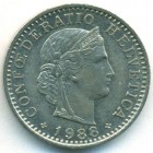 Швейцария, 20 раппенов 1988 год (AU)