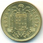 Испания, 1 песета 1975(77) год (UNC)
