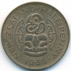 Новая Зеландия, 1/2 пенни 1965 год (UNC)