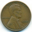 США, 1 цент 1952 год
