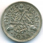 Великобритания, 3 пенса 1933 год (AU)