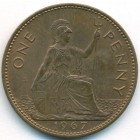 Великобритания, 1 пенни 1967 год (AU)