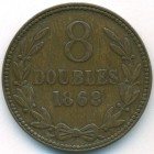 Гернси, 8 дублей 1868 год