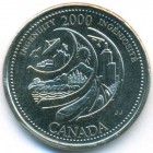 Канада, 25 центов 2000 год (UNC)