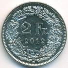 Швейцария, 2 франка 2012 год (AU)