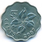 Свазиленд, 5 центов 2007 год (UNC)