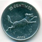 Конго (ДРК), 25 сантимов 2002 год (UNC)