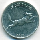Конго (ДРК), 25 сантимов 2002 год (UNC)