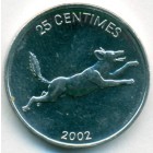 Конго (ДРК), 25 сантимов 2002 год (UNC)