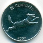 Конго (ДРК), 25 сантимов 2002 год (UNC)