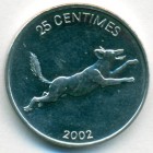 Конго (ДРК), 25 сантимов 2002 год (UNC)