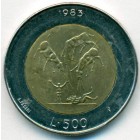 Сан-Марино, 500 лир 1983 год (UNC)