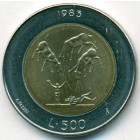 Сан-Марино, 500 лир 1983 год (UNC)
