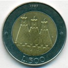 Сан-Марино, 500 лир 1987 год (UNC)