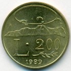 Сан-Марино, 200 лир 1989 год (UNC)