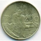 Сан-Марино, 200 лир 1994 год (UNC)