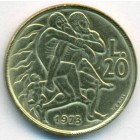Сан-Марино, 20 лир 1973 год (UNC)