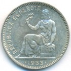 Испания, 1 песета 1933 год (UNC)