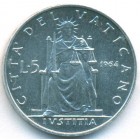 Ватикан, 5 лир 1964 год (AU)
