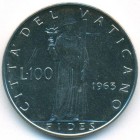 Ватикан, 100 лир 1963 год (UNC)