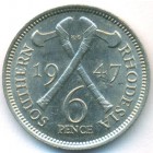 Южная Родезия, 6 пенсов 1947 год (AU)