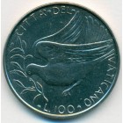 Ватикан, 100 лир 1973 год (UNC)