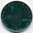 Ватикан, 100 лир 1965 год (UNC)
