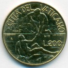Ватикан, 200 лир 1998 год (UNC)