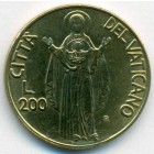 Ватикан, 200 лир 1990 год (UNC)