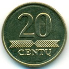 Литва, 20 центов 1997 год (UNC)