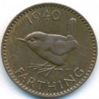 Великобритания, 1 фартинг 1940 год (AU)