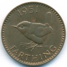 Великобритания, 1 фартинг 1951 год (UNC)