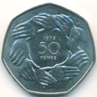 Великобритания, 50 пенсов 1973 год (UNC)