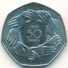 Великобритания, 50 пенсов 1973 год (UNC)