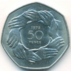 Великобритания, 50 пенсов 1973 год (UNC)