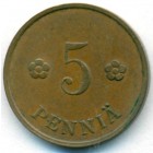 Финляндия, 5 пенни 1934 год